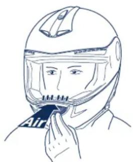 Schuberth C3 Pro - Ventilation 2 - admission d'air mentionnée (ventilation de la visière) - 1