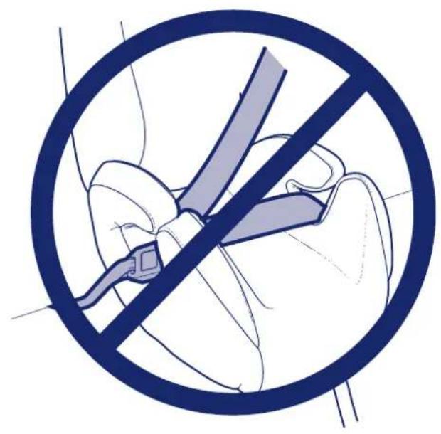 Inglesina Prima Miglia - Vérification de la position de la boucle de la ceinture du vehicule - 2