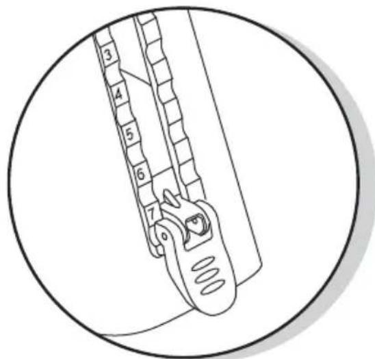 Topeak BabySeat II - Höheneinstellung der Fußstützen - 3