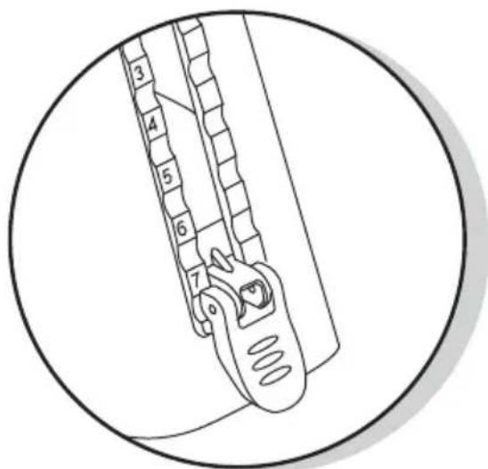 Topeak BabySeat II - Ajuste de la alta de los reposapiés - 3