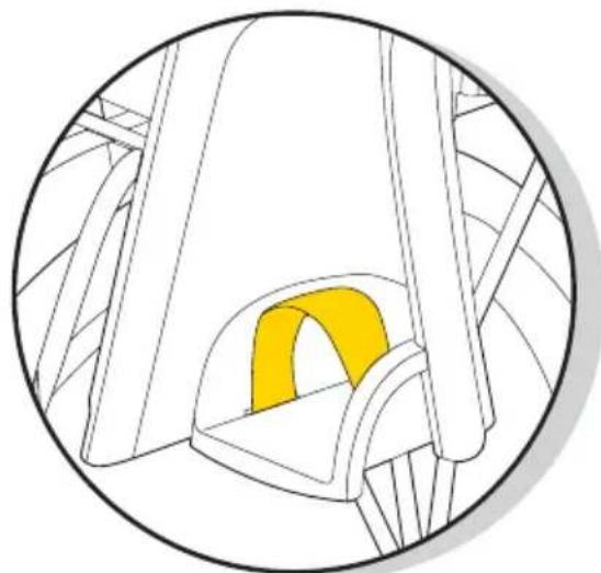 Topeak BabySeat II - Höheneinstellung der Fußstützen - 4