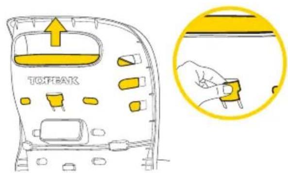 Topeak BabySeat II - Lösen des Sitzpolsters - 4