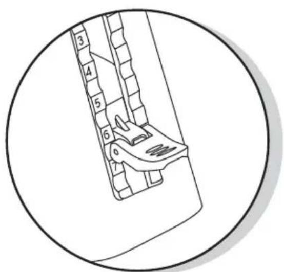 Topeak BabySeat II - Ajuste de la alta de los reposapiés - 1