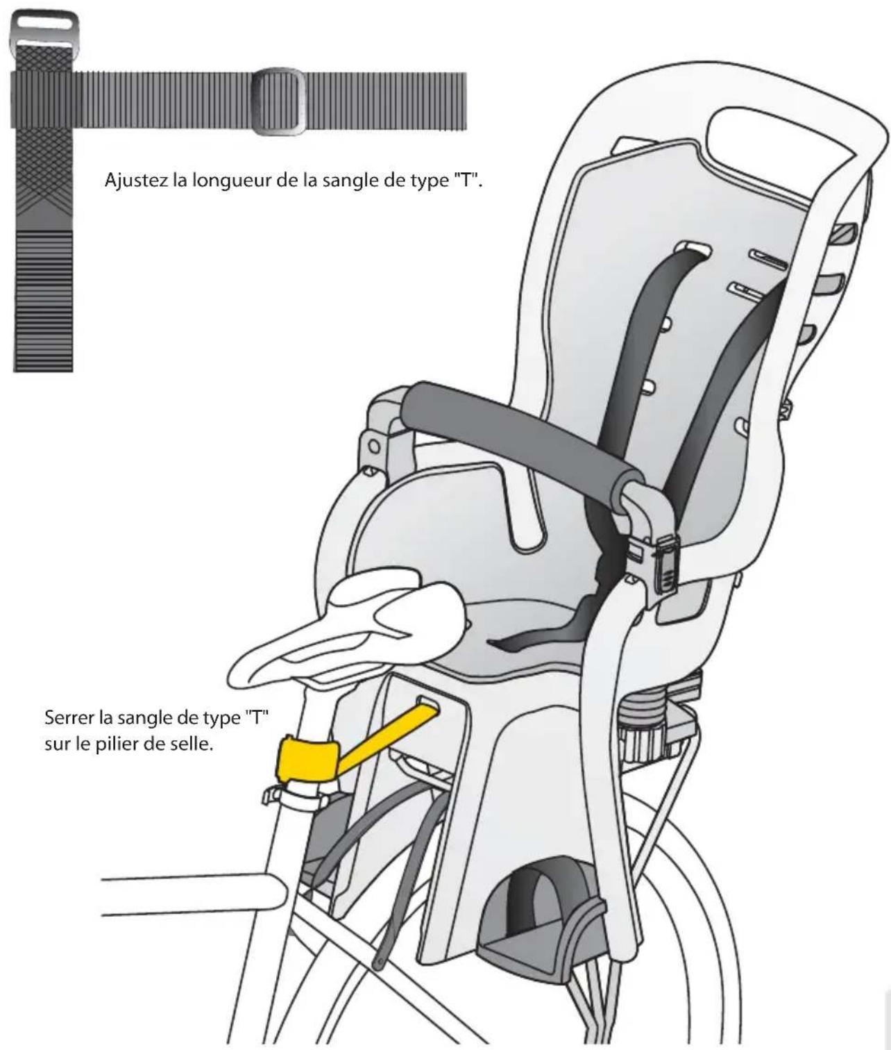 Topeak BabySeat II - Sécuriser le siège infant sur le pilier de selle - 1