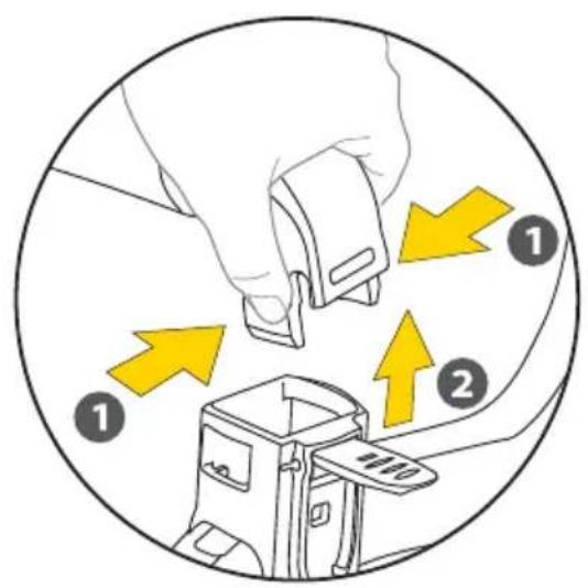 Topeak BabySeat II - Öffnen des Sicherungsbügels - 3