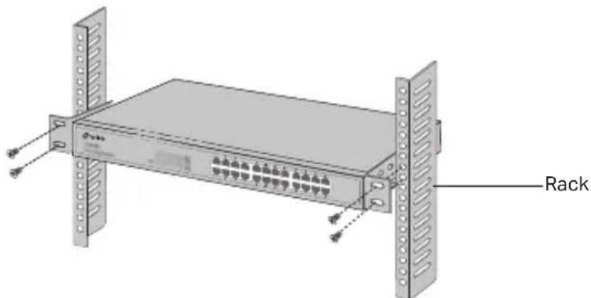 TP-LINK JetStream L2 Managed PoE TLSG3424P - - Instalação em Rack - 2