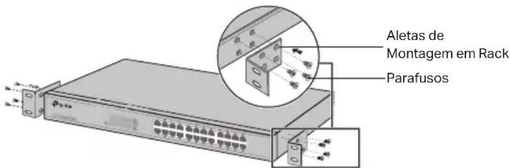 TP-LINK JetStream L2 Managed PoE TLSG3424P - - Instalação em Rack - 1