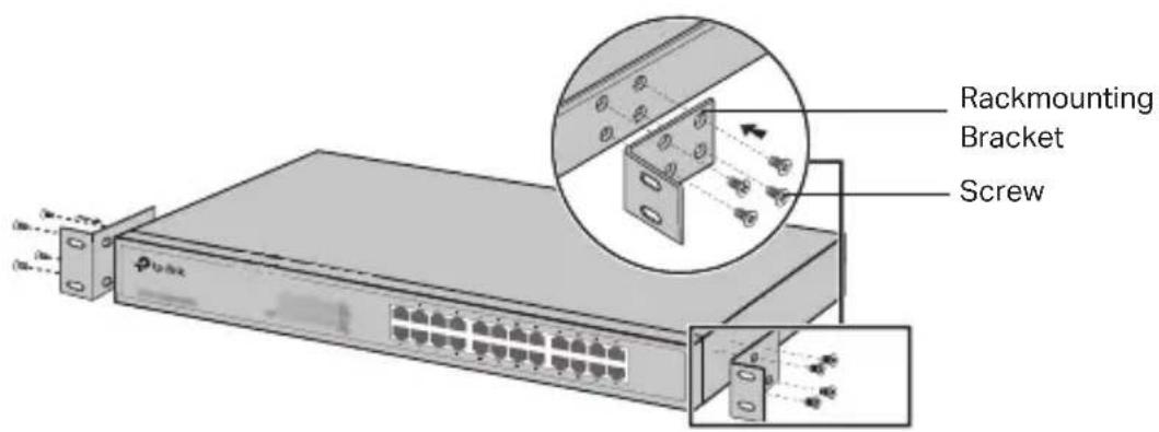 TP-LINK JetStream Smart TLSG2424 - - Rack Installation - 1