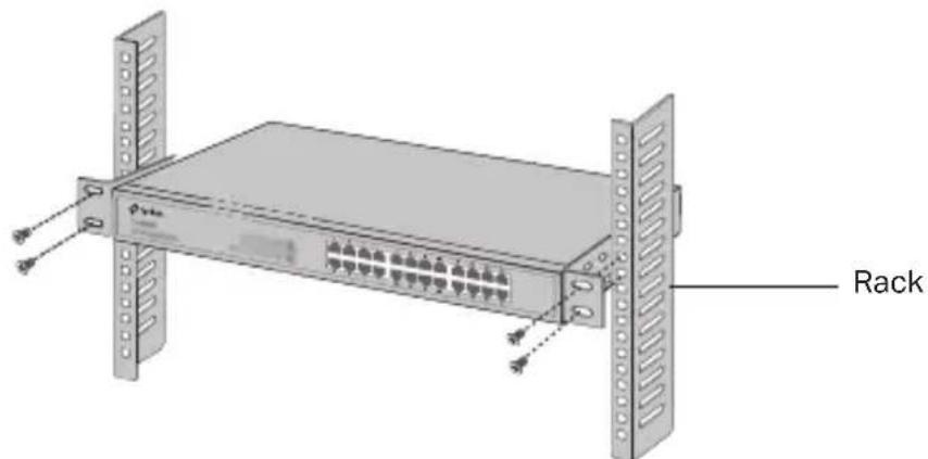 TP-LINK JetStream Rackmount TLSF1048 - - Rack Installation - 2
