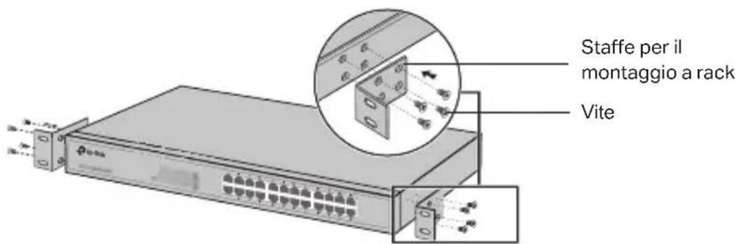TP-LINK JetStream Rackmount TLSF1048 - Installazione a rack - 1