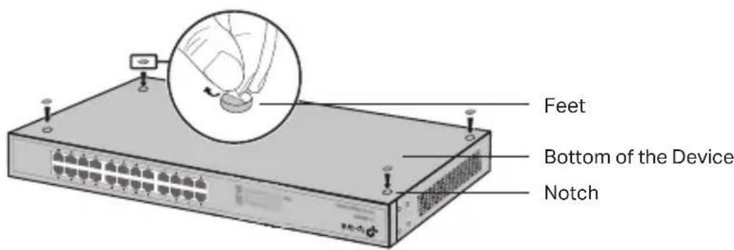 TP-LINK JetStream Rackmount TLSF1048 - Desktop Installation - 1