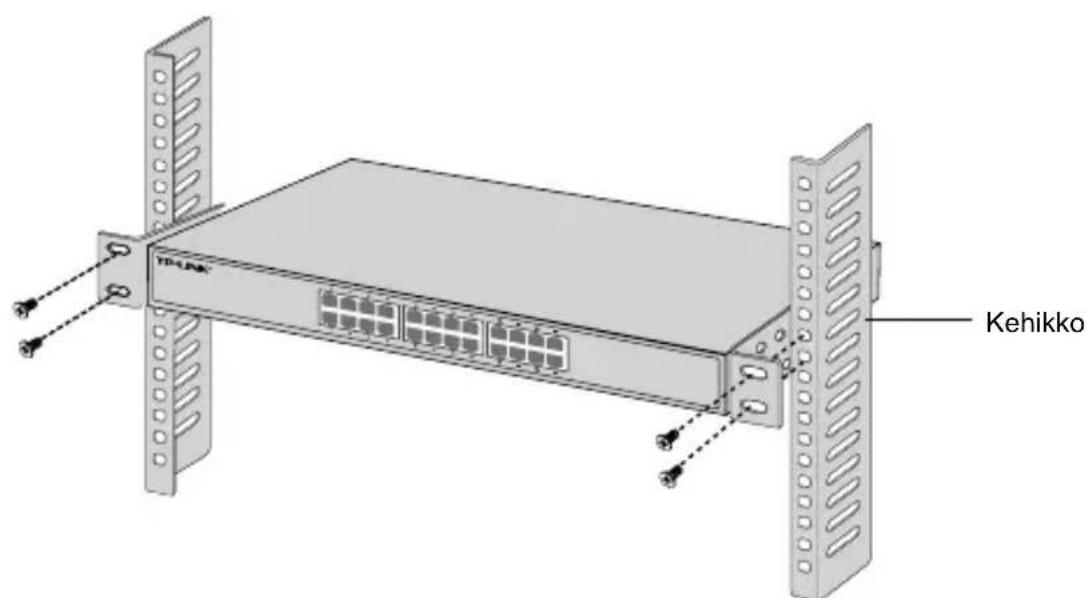 TP-LINK JetStream Rackmount TLSF1024 - Asennus kehikkoon - 2
