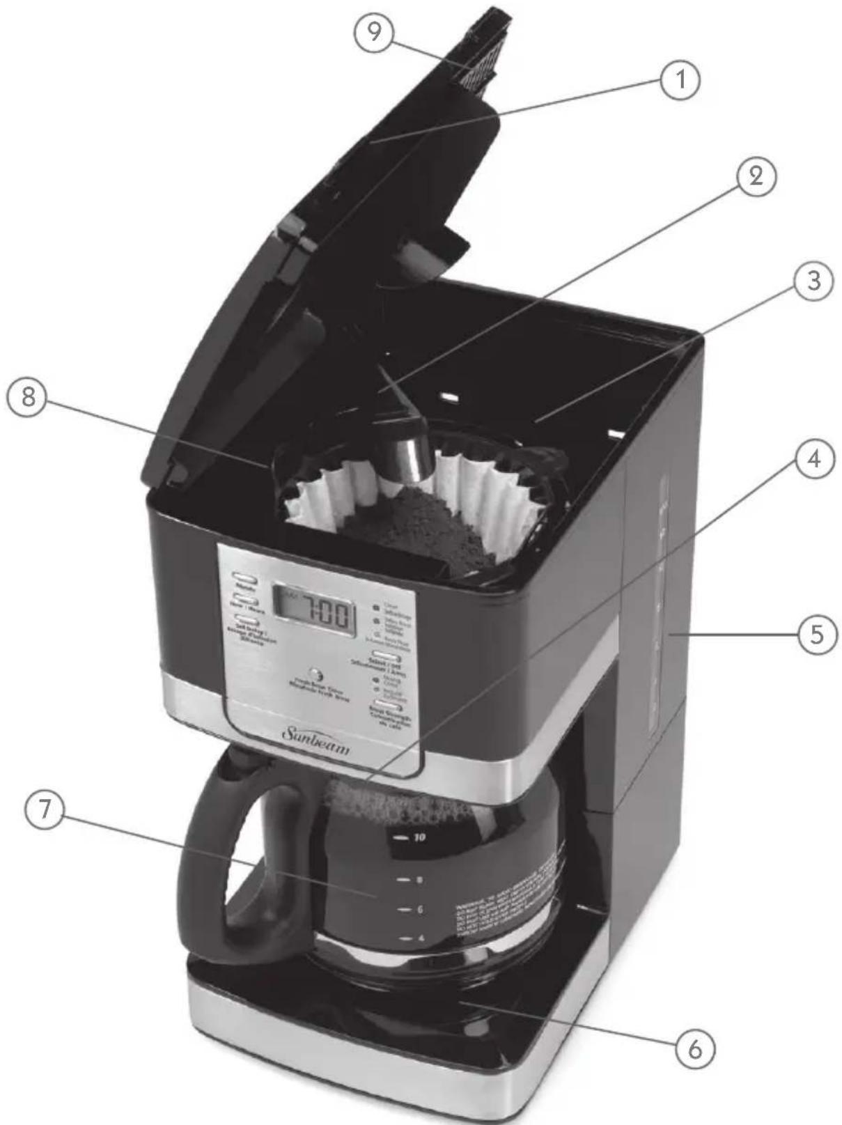 SUNBEAM BVSBJWX27 - SCHEMA DES PIECES - 1