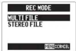 ZOOM H5 - Sélection du mode d'enregistrement - 2