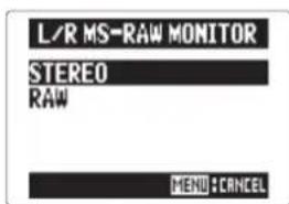 ZOOM H5 - Écoute de contrôle des signaux MS-RAW Mode MS-RAW uniquement - 6