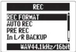 ZOOM H5 - Réglage du format d'enregistrement. - 3
