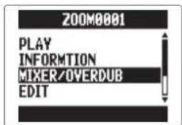 ZOOM H5 - Mixage des projets Mode MULTI FILE uniquement - 3