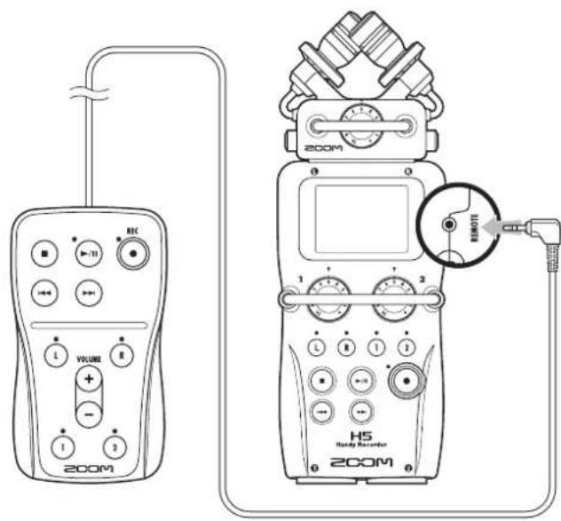ZOOM H5 - Emploi d'une télécommande - 1