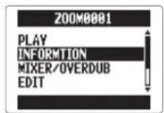 ZOOM H5 - Contrôle des informations sur le projet/fichier - 6