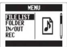ZOOM H5 - Sélection de projet/fichier à lire dans les listes - 2