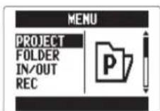ZOOM H5 - Sélection de projet/fichier à lire dans les listes - 1