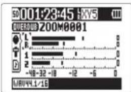 ZOOM H5 - Pour changer la piste à laquelle est assigné le fichier d'enregistrement, sélectionnez la piste avec () puis pressez () . - 1