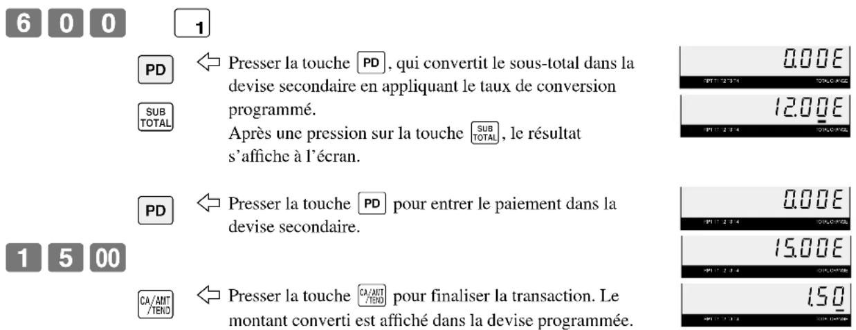 CASIO SEC2000 - Enregistrement de la devise Euro et de la devise locale en même temps - 2