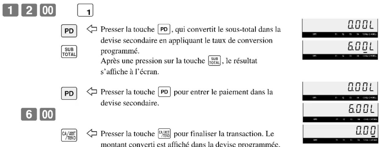 CASIO SEC2000 - Enregistrement de la devise Euro et de la devise locale en même temps - 3
