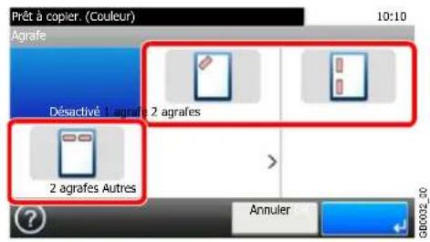 Triumph-Adler DCC 6525 - Sélectionner la position d'agrafage. - 1