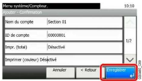 Triumph-Adler DCC 6525 - Enregister le compte. - 1