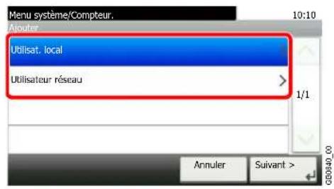 Triumph-Adler DCC 6525 - Entre les informations de l'utilisateur. - 1
