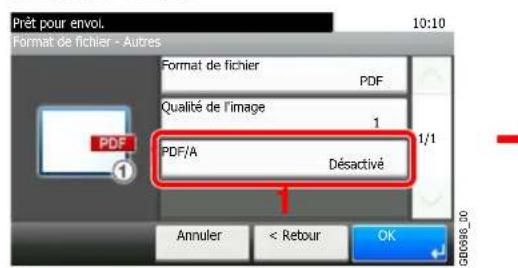 Triumph-Adler DCC 6525 - Sélectionner le format de fichier. - 7