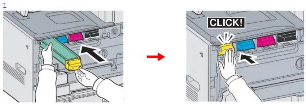 Triumph-Adler DCC 6525 - Installer la nouvelle cartouche de toner. - 1