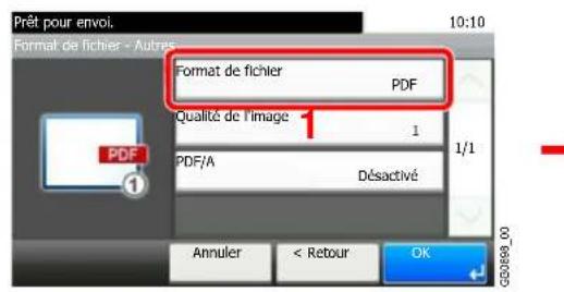 Triumph-Adler DCC 6525 - Sélectionner le format de fichier. - 3