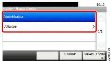 Triumph-Adler DCC 6525 - Entre les informations de l'utilisateur. - 3