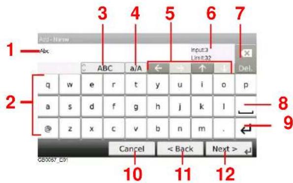 Triumph-Adler DCC 6525 - Écran de saisie en minuscules - 1