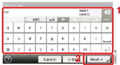 Triumph-Adler DCC 6525 - Entrer le nom. - 1
