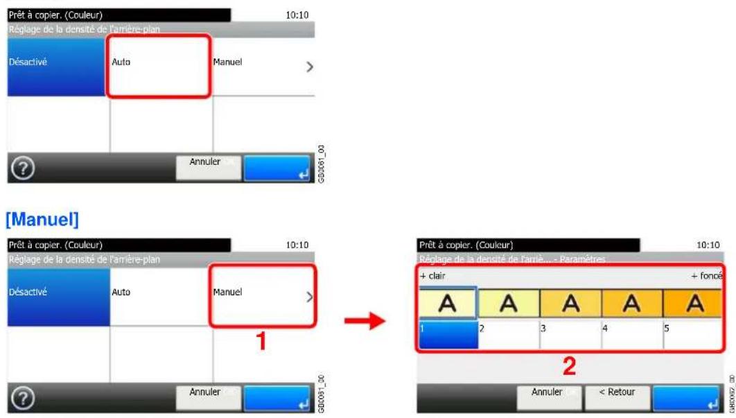 Triumph-Adler DCC 6525 - Ajuster la densité de l'arrière-plan. - 1