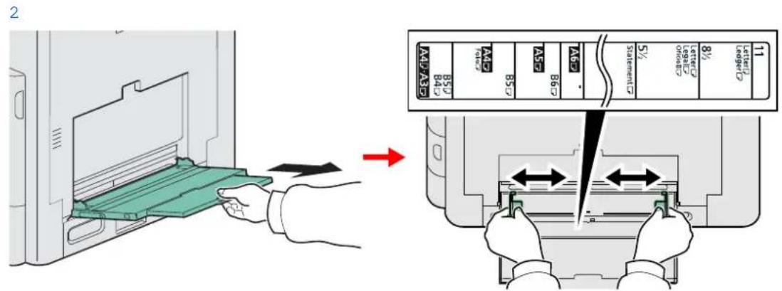Triumph-Adler DCC 6525 - Régler le format du bac MF. - 2