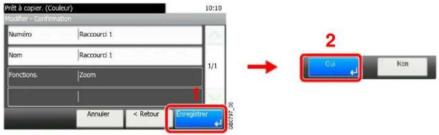 Triumph-Adler DCC 6525 - Enregistrer le raccourci. - 1