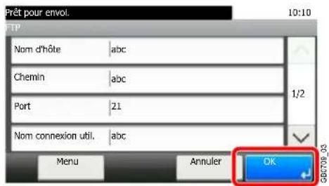 Triumph-Adler DCC 6525 - Verifier le statut de connexion. - 2