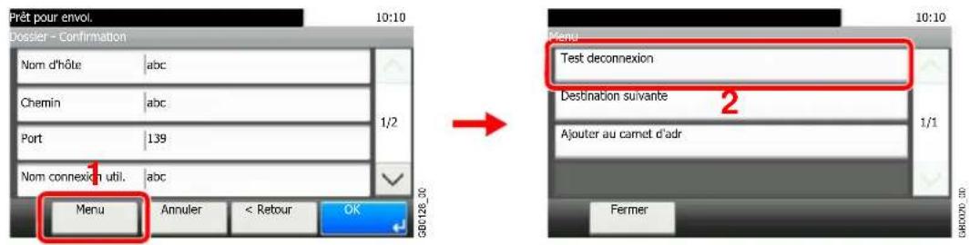 Triumph-Adler DCC 6525 - Confirmer les informations. - 2