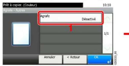 Triumph-Adler DCC 6525 - Sélectionner la position d'agrafage. - 3