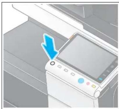 KONICA MINOLTA Bizhub C454 - Activer la touche Alimentation (lorsque cette machine est utilisée avec le réglage en usine) - 1
