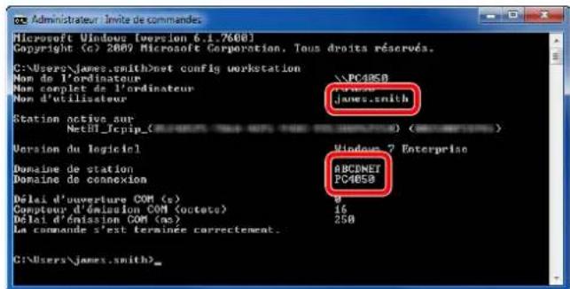 Triumph-Adler DCC 6520 - Vérifier le nom de domaine et le nom d'utilisateur. - 1