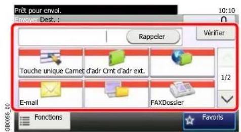 Triumph-Adler DCC 6520 - Spécification de la destination - 1