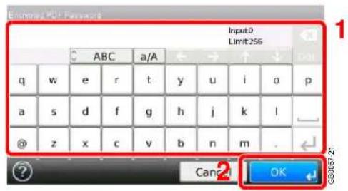 Triumph-Adler DCC 6520 - Entrer le mot de passe. - 1