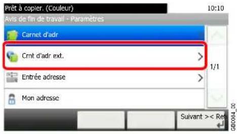 Triumph-Adler DCC 6520 - Sélectionner l'adresse e-mail dans le carnet d'adresses externe. - 1