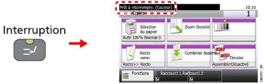 Triumph-Adler DCC 6520 - Appuyer sur la touche interruption. - 1