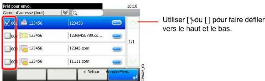 Triumph-Adler DCC 6520 - Sélectionner la destination. - 1